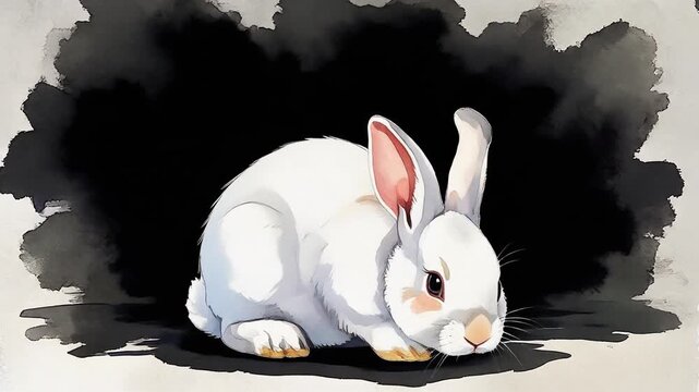 白いうさぎ