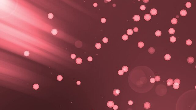 Abstrac background with light rays and bokeh circles animation, soft lens flares and gradient glow