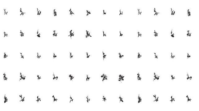 A mass of small dirty spots moves across the screen.