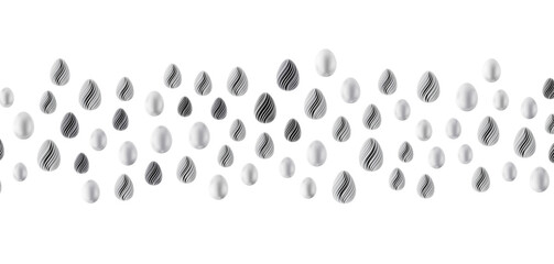 Monochrome abstract image of Easter eggs in a unique design. Perfect for holiday greetings and artistic projects. © vegefox.com