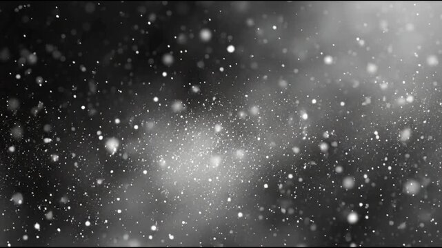 Abstract monochrome background with sparkling particles and soft light diffusion effects for creative design
