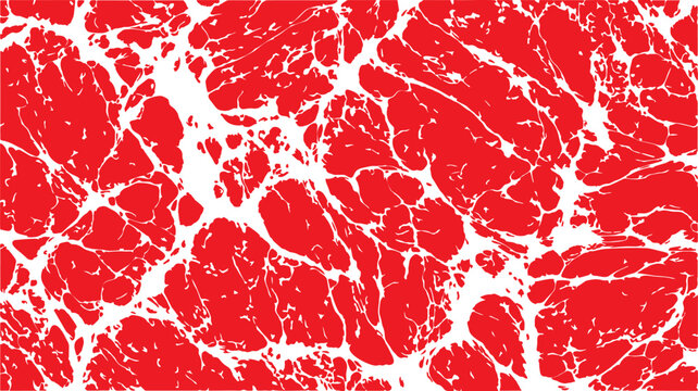 Beef marbling texture: raw wagyu steak pattern, macro food photography background, close-up.