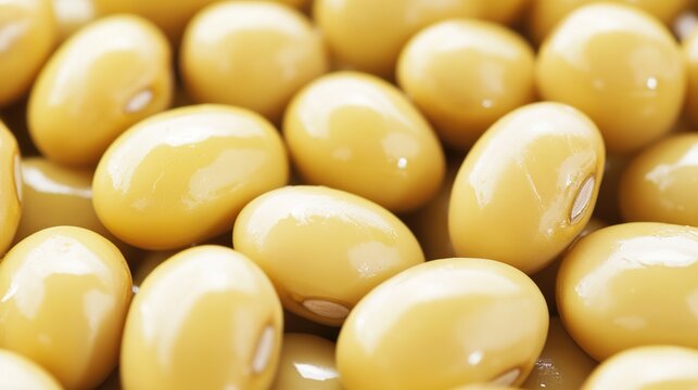 natto. Extreme close-up of fermented soybeans with glossy, stringy mucus coating. menu design, packaging mockups, designed for culinary blogs and recipe cards for restaurants.