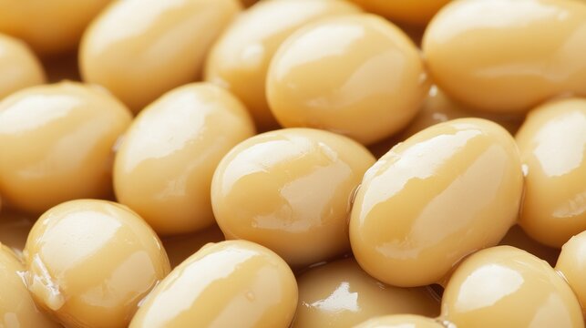 natto. Extreme close-up of fermented soybeans with glossy, stringy mucus coating. menu design, packaging mockups, designed for culinary blogs and recipe cards for restaurants.