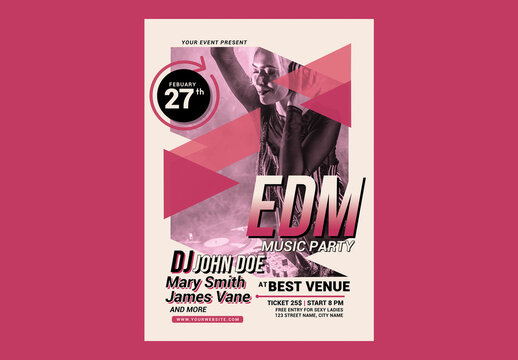 EDM Music Party Flyer