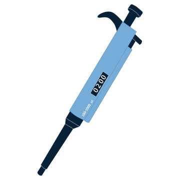 Single Blue Micropipette for Laboratory Use