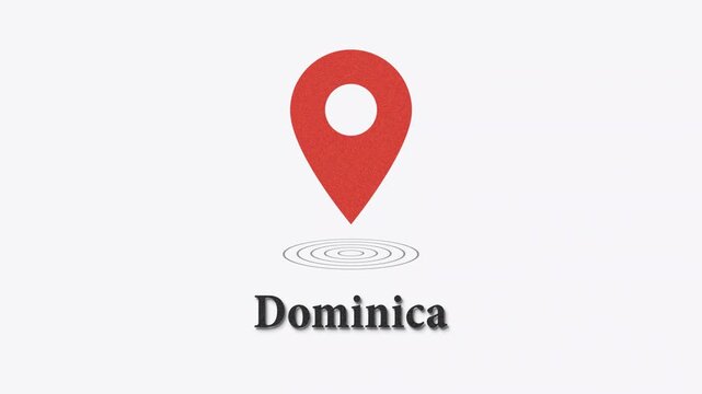 Red map marker location pin drop animation with ripple effect on white background pin icon navigation graphic element destination tra