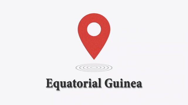 Animated red map location pin icon pointing to a specific place on a minimalist light grey background pointer navigation travel gps