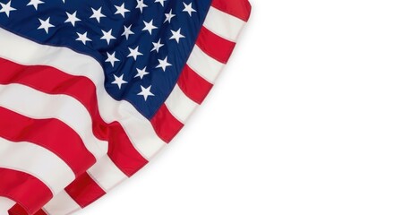 Fototapeta premium American flag corner stars and stripes waving with patriotic pride