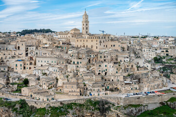 Obraz premium Matera– a city carved into the rock. The historic part of Matera, Italy. 