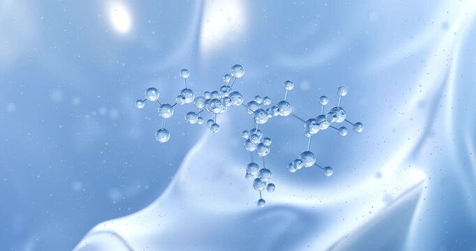 Neotame rotating molecular structure, 3d model of artificial sweetener
