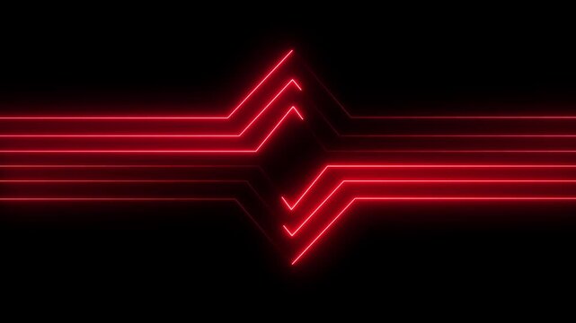 Futuristic red neon geometric shapes forming diamond 3 d animation abstract background diamond 3d animation