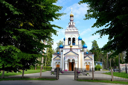 Kirche der Kasaner Gottesmutter, russisch-orthodoxe Kirche, Gottesmutter von Kasan, Jurmala, Lettland, Europa, Baltikum, Religion, Glaube, gl&auml;ubig