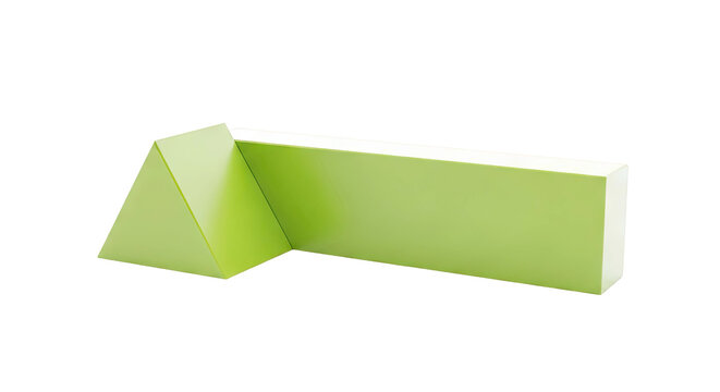 Green geometric sculpture