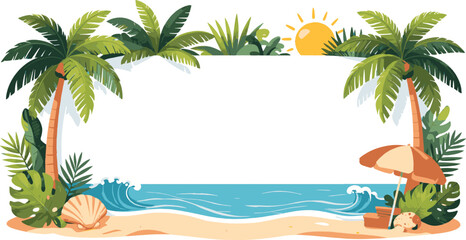 Obraz premium tropical beach frame
