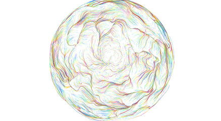 Abstract colorful sphere with lines, representing creativity and digital art. Ideal for designs and © vegefox.com