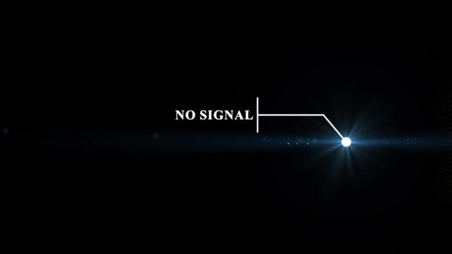 Hud call out icon text no signal. Animation of HUD elements with text no signal, Hud Callout Info Card For Corporate Webinar Slide.4k