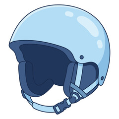 Sky-blue helmet: A close-up shot of a sky-blue helmet that protects people during various sports and leisure activities, with detailed design elements and a feeling of safety.  © jonty