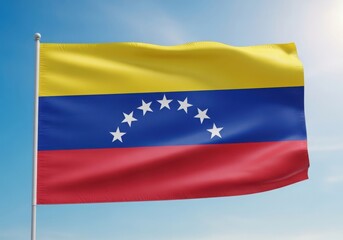 Obraz premium Venezuelan flag waving in the wind