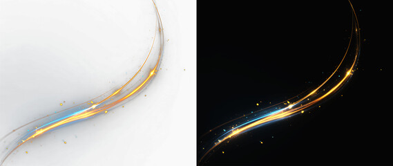 Light line neon swirl effect glitter light fire flare trace magic sparkle trail element png © Alehandro