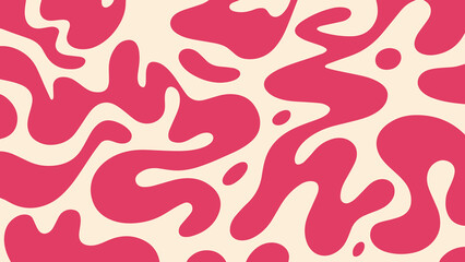 Pink abstract background with organic shapes and evergreen motifs © Sixer's Design