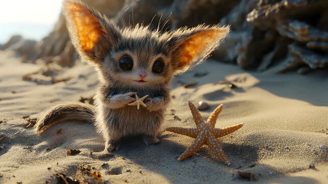 squirrel on the beach