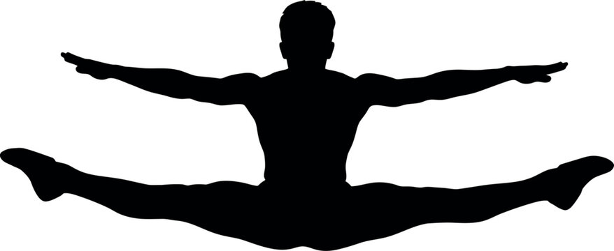 Silhouette of a person in a yoga pose