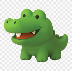 Zoo Animal Vector Icon Set   3D icon set   crocodile © Dian