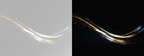 wave light line neon swirl effect vector glitter fire flare trace magic sparkle trail © Alehandro