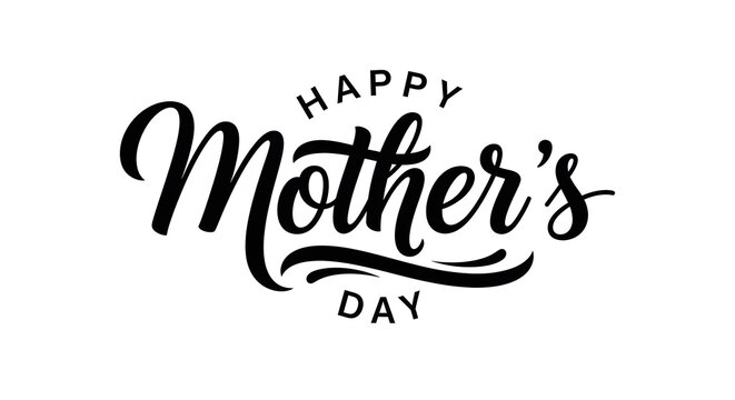 Happy mother's day beautiful calligraphy design for celebrating moms motherhood