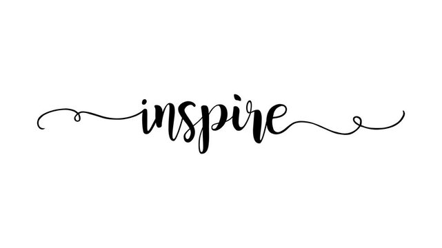 Inspire - hand lettering inscription text, motivation and inspiration positive quote.
