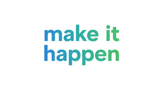 Motivational phrase with a vibrant gradient, representing progress, fresh starts, and dynamic execution. This digital artwork embodies proactive