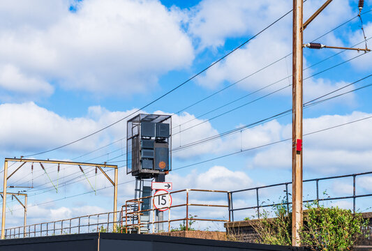 Train signalling equipment and modern trackside Infrastructure with overhead lines