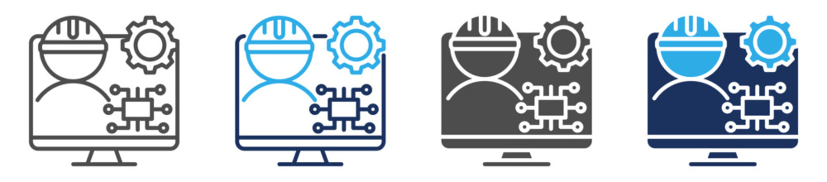software engineering icon set multi concept