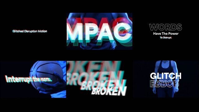 Glitched Disruption Motion Text