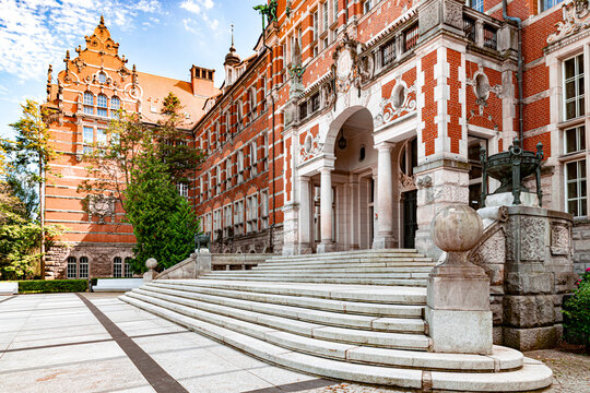 Ancient building of Politechnika Gdansk, university