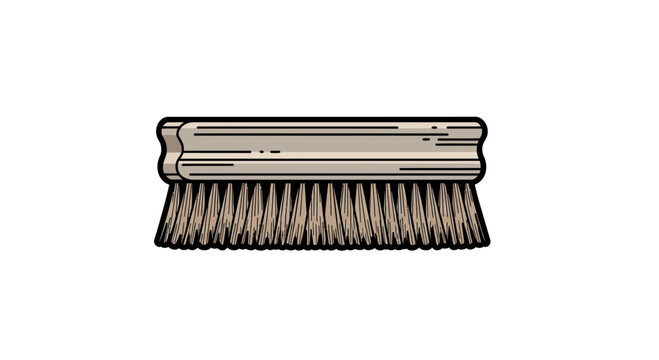 Hair comb with bristles in traditional style  