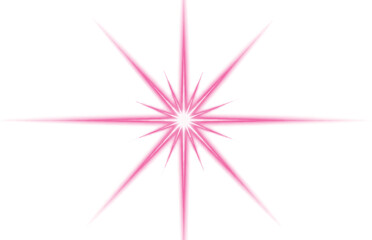 Pink Starburst on White Background © Fareeda 