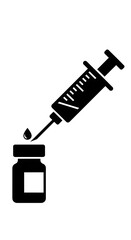 Fototapeta premium Vaccine Injection Icon.