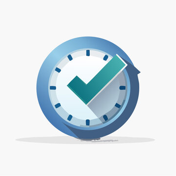 Zeitmanagement Icon mit Uhr