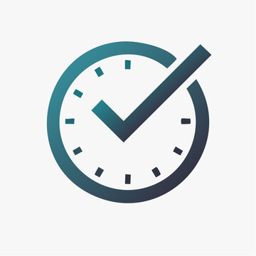 Zeitmanagement Icon mit Uhr