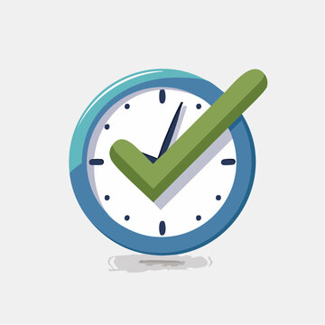 Zeitmanagement Icon mit Uhr