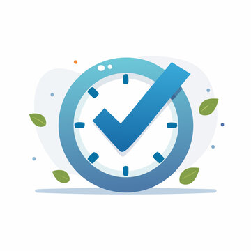 Zeitmanagement Icon mit Uhr