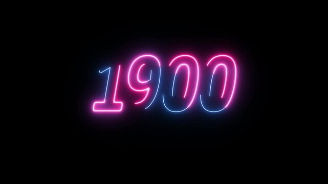 1900 with number on art wall concept.1900 design element idea with creative unique, simple, modern concept .