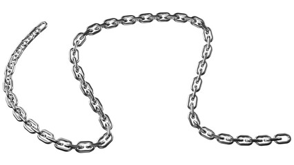 Fototapeta premium A Metallic Chain: A robust, gleaming metal chain, its interlocking links hinting at strength and connection, stretches across the scene, symbolizing security and the concept of joining.