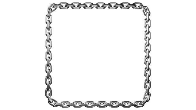 Framed by Strength: A sturdy chain forms a precise square, symbolizing boundaries, security, and the enduring nature of connection.