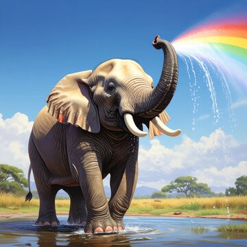 Elephant splash