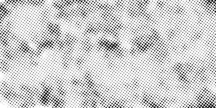 a black and white halftone metal grid pattern with dots, Black color halftone background halftone circle dotted dot cmyk background dot pattern fading dots. modern