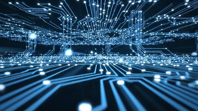Futuristic technology background with lines.
