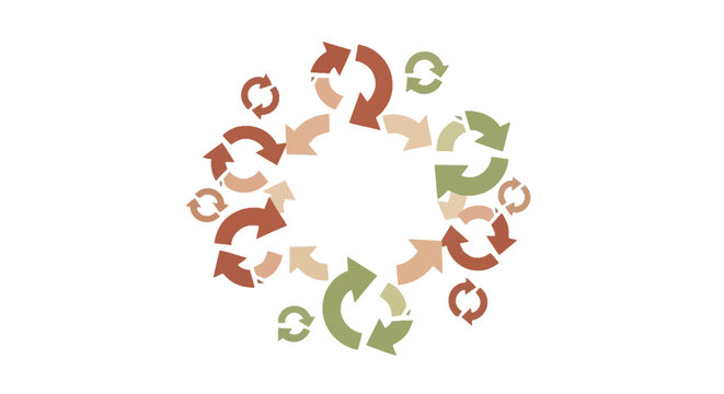 Abstract Circular Arrows Representing Recycling, Sustainability, and Continuous Process